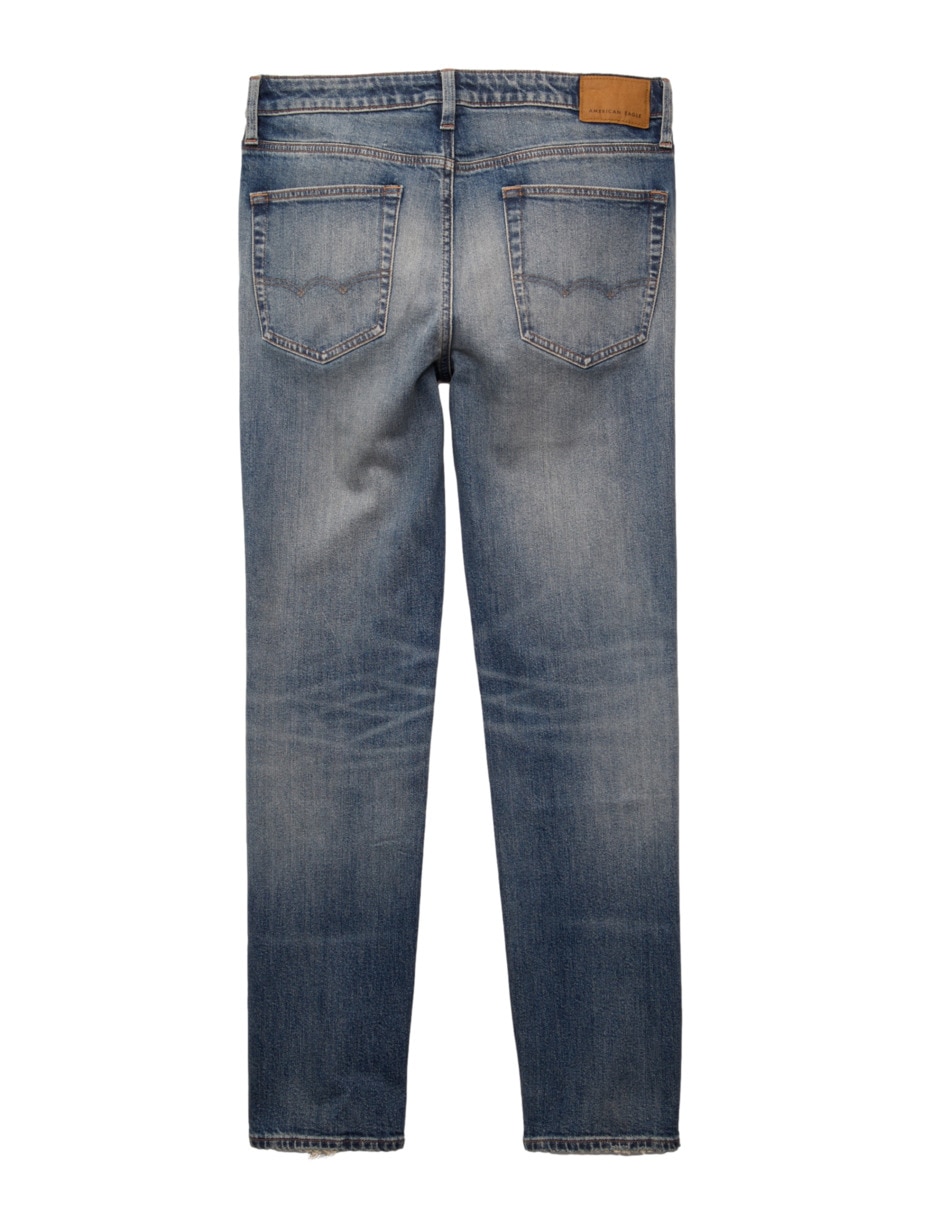 Jeans straight American Eagle lavado obscuro para hombre