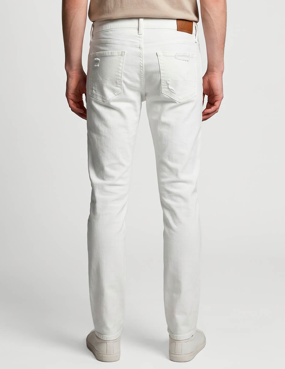 Jeans slim lavado claro para hombre 2