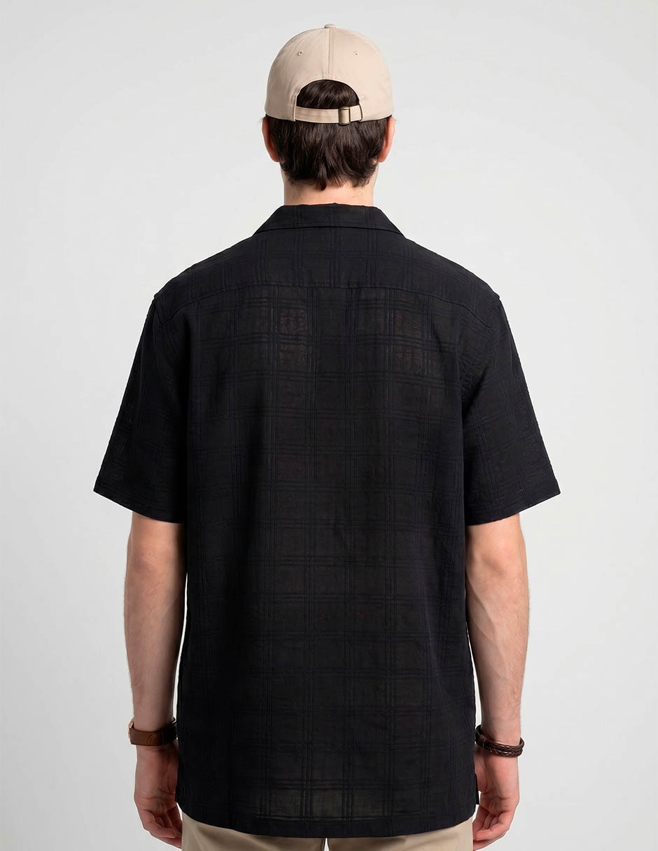 Camisa casual de algodón manga corta para hombre 2