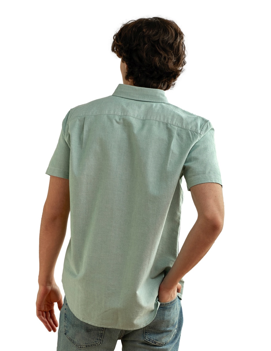 Camisa casual american eagle de algodón manga corta para hombre