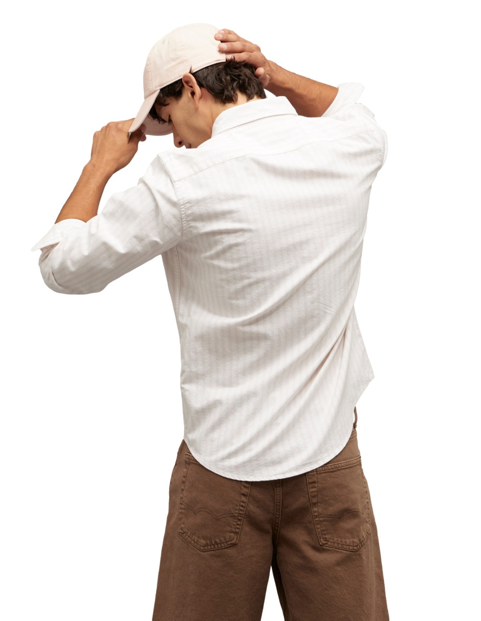 Camisa American Eagle de algodón manga larga para hombre