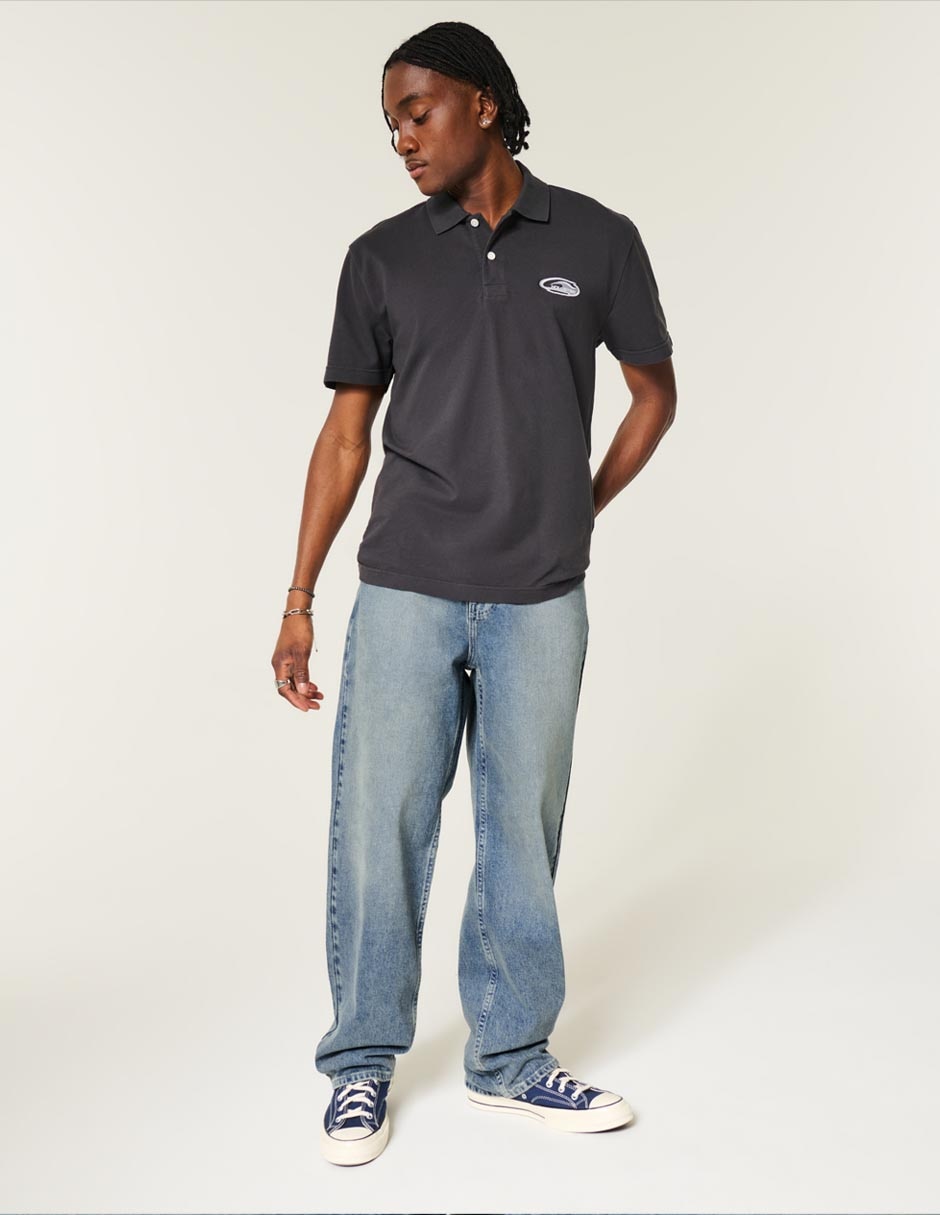 Jeans baggy lavado medio para hombre 2