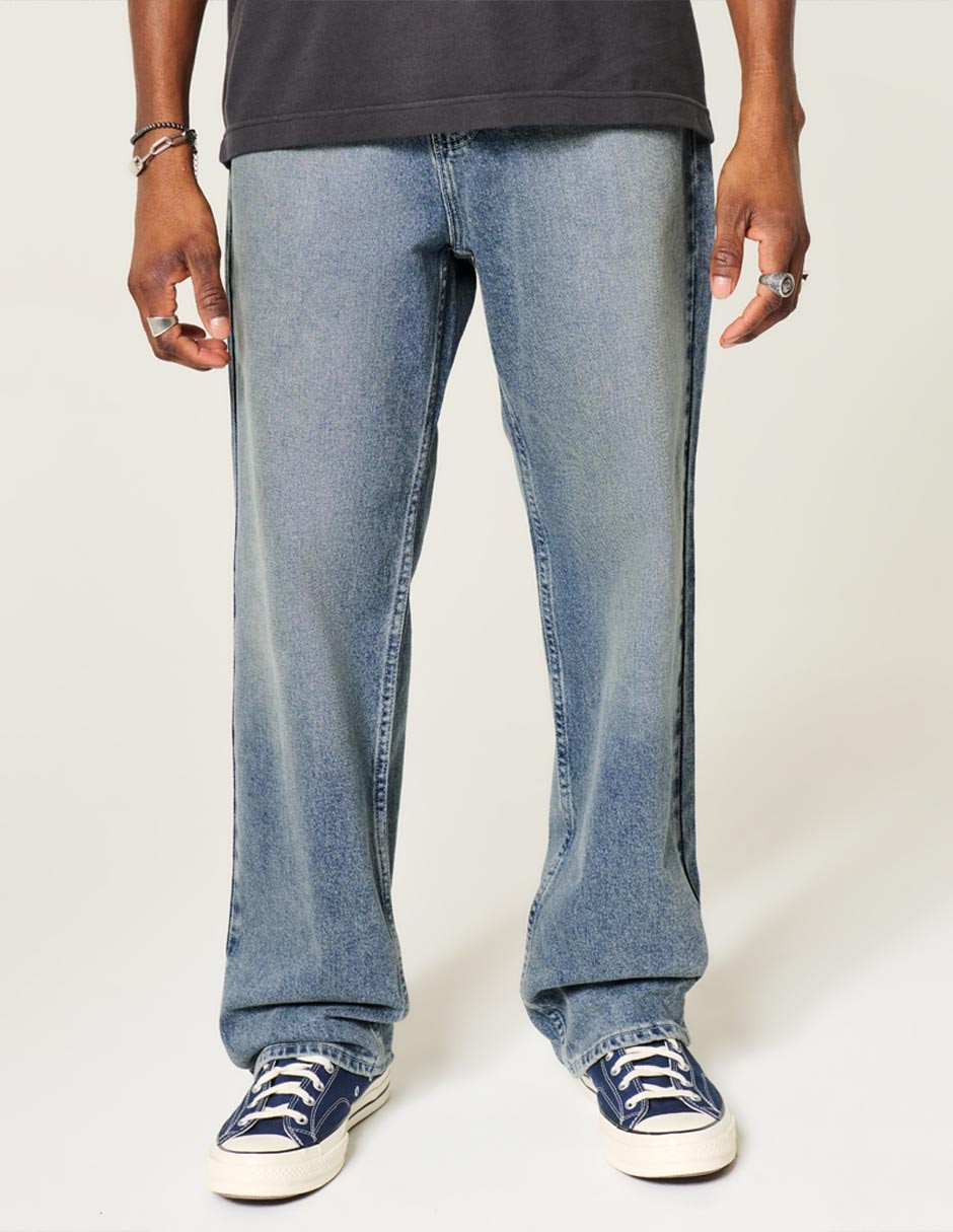 Jeans baggy lavado medio para hombre 3