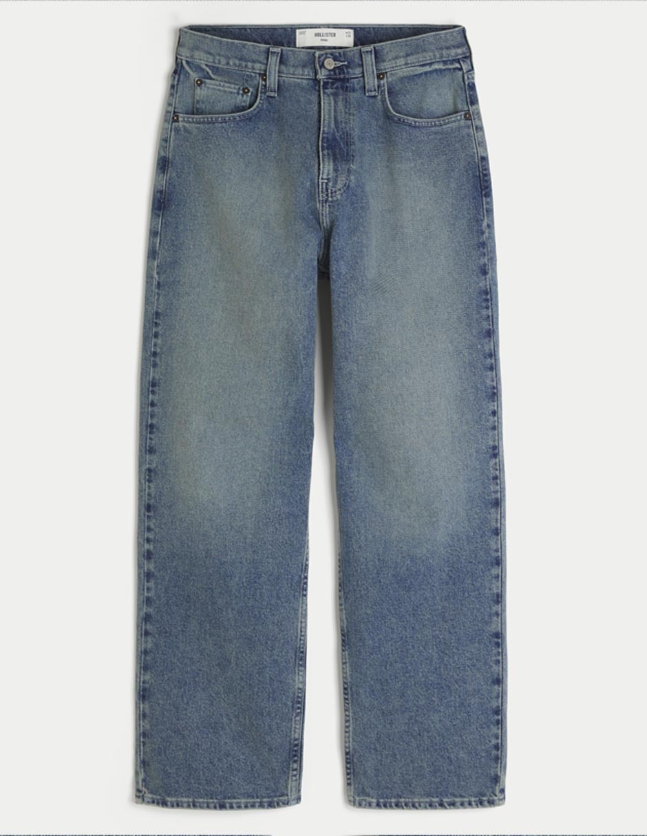 Jeans baggy lavado medio para hombre