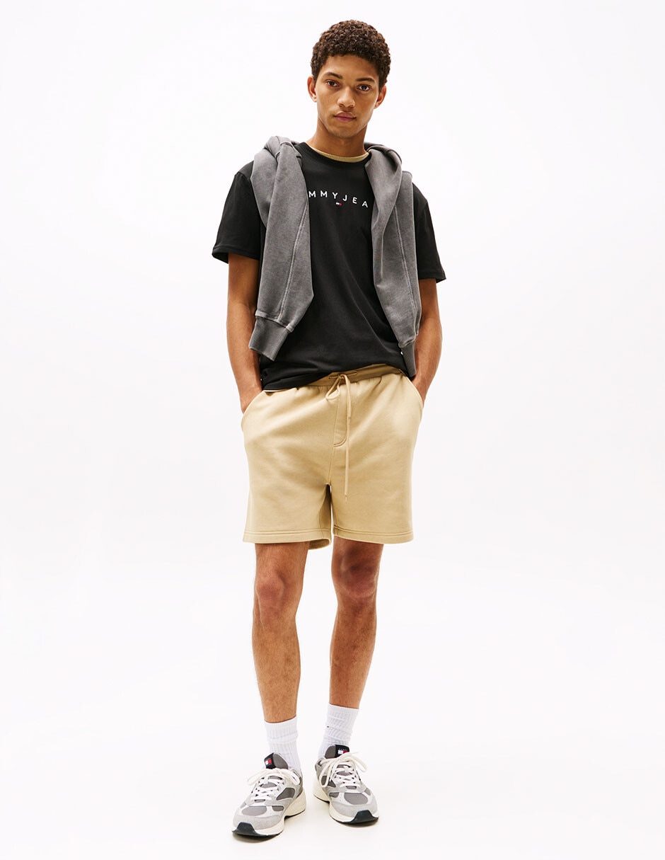 Playera Tommy Jeans Tjm Linear Logo cuello redondo para hombre