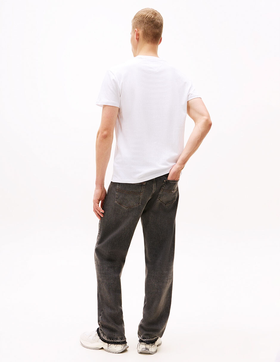 Playera Tjm Linear Logo manga corta para hombre 3