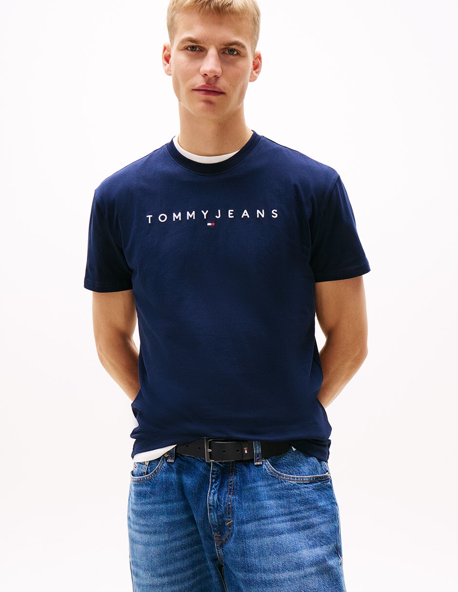 Playera Tjm Linear Logo manga corta para hombre