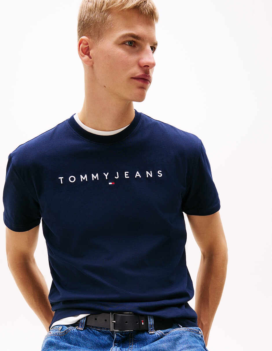 Playera Tjm Linear Logo manga corta para hombre