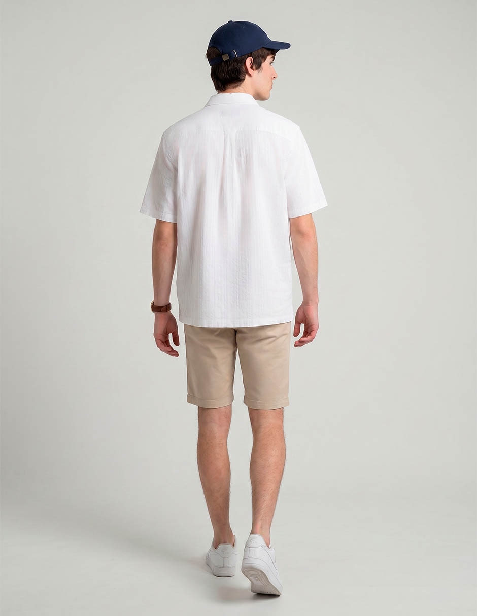 Camisa casual hollister de algodón manga corta para hombre