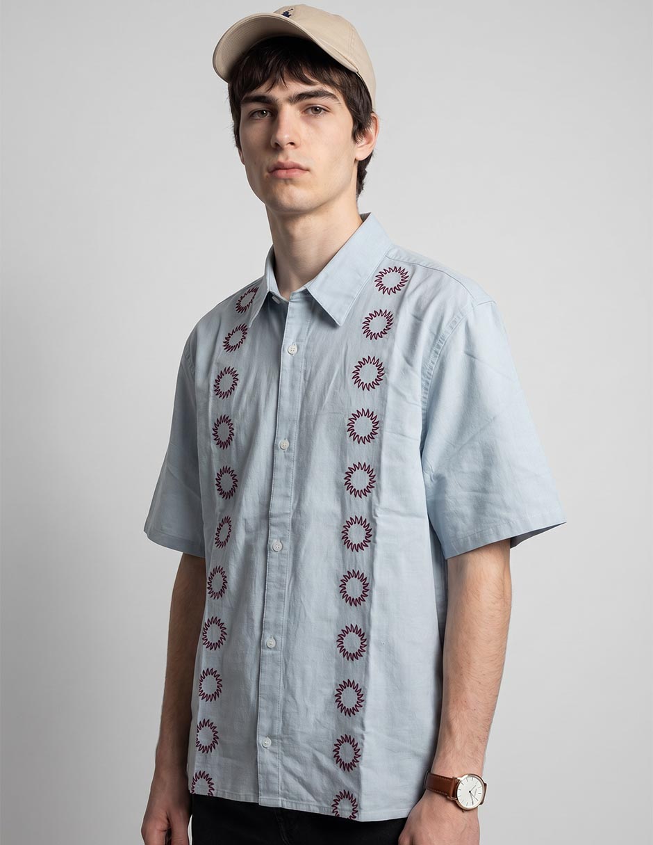 Camisa Casual Hollister De Algodón Manga Corta Para Hombre