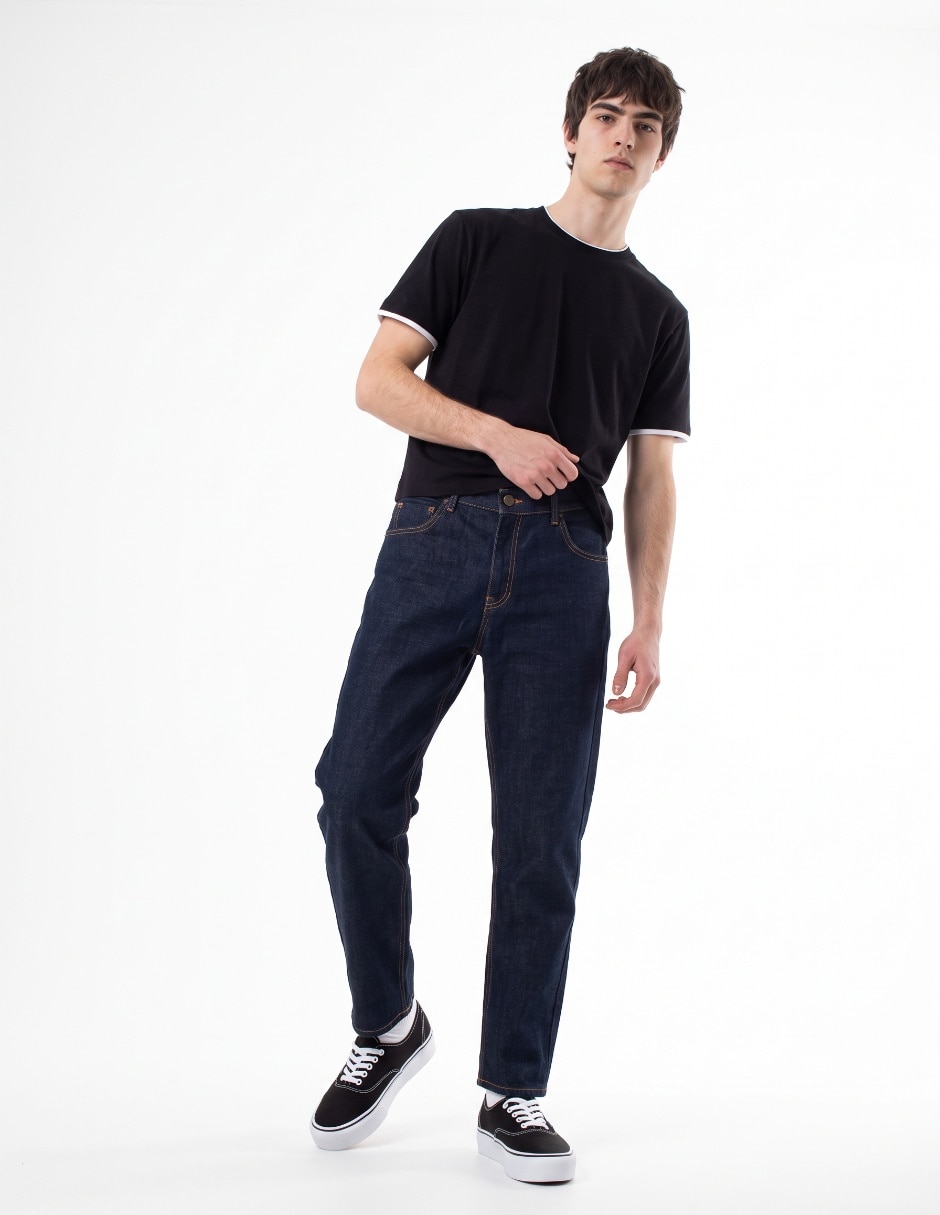 Jeans Straight Lavado Obscuro para hombre