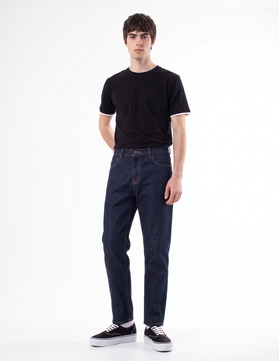 Jeans Straight Lavado Obscuro para hombre 4