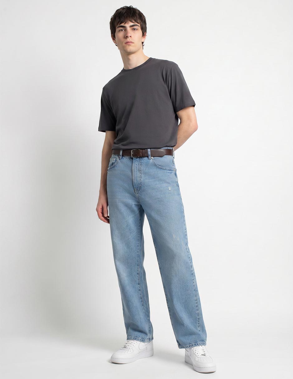 Jeans wide leg That's it lavado claro para hombre
