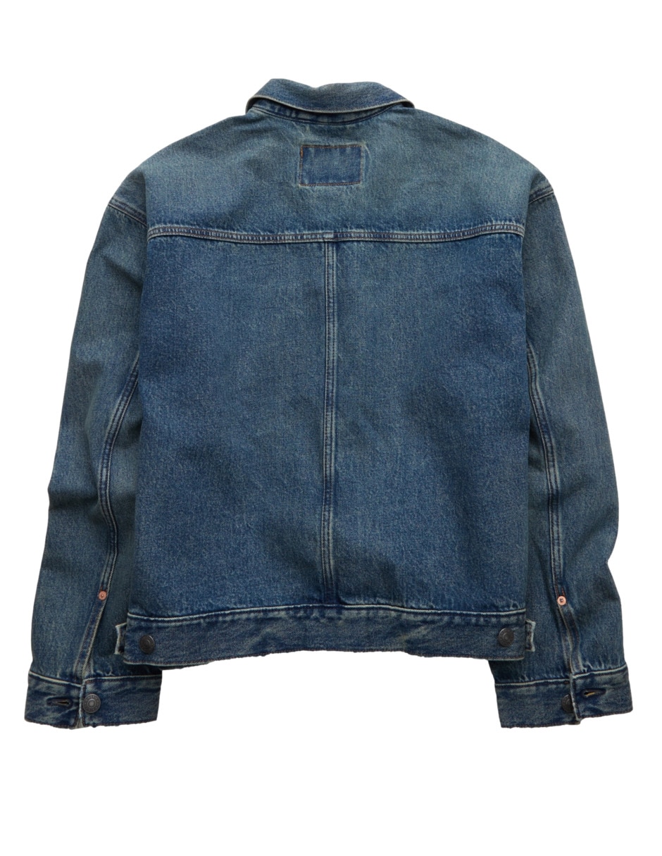 Chamarra denim denim jacket de algodón para hombre 2