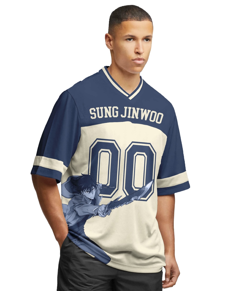 Playera anime cuello v para hombre
