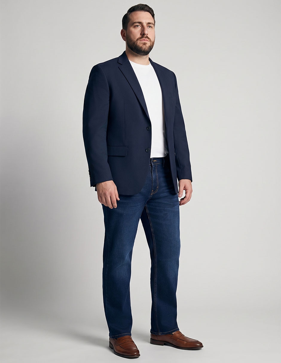 Jeans straight lavado obscuro para hombre