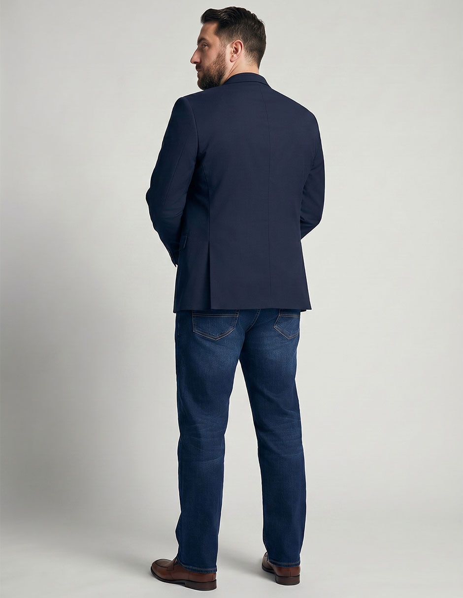 Jeans straight lavado obscuro para hombre