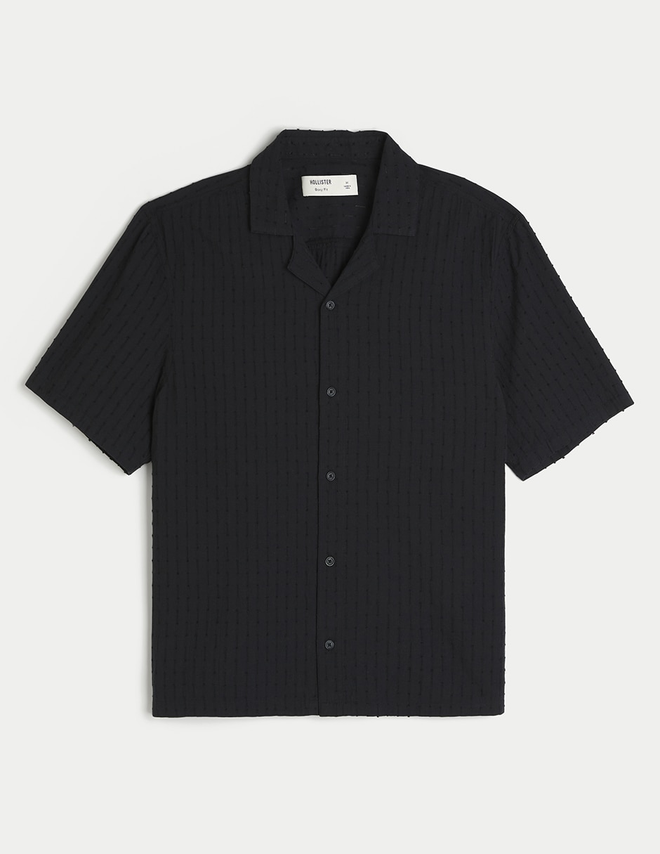 Camisa casual de algodón manga corta para hombre