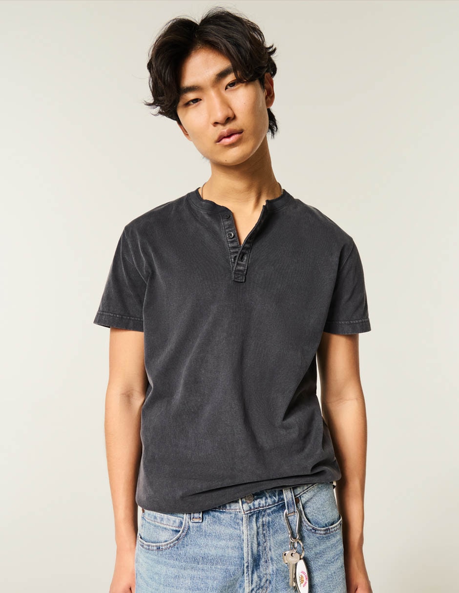 Playera cuello mao para hombre 2