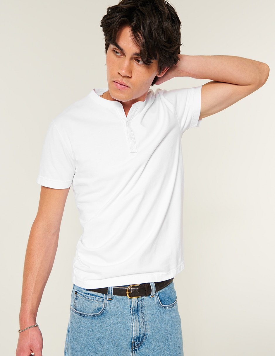 Playera cuello mao para hombre 3