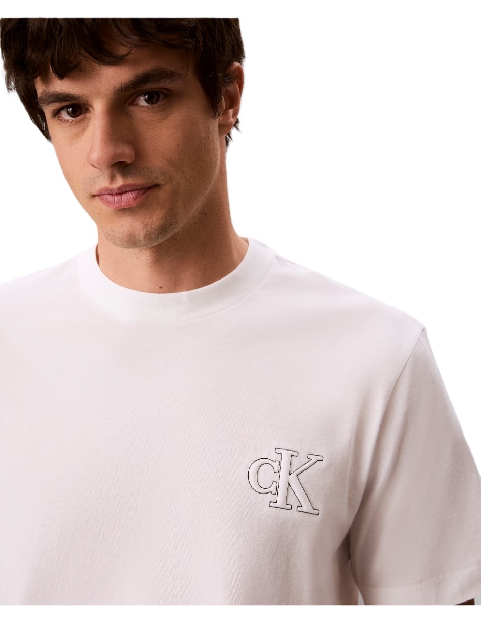 Playera playera ck para hombre cuello redondo para hombre 3