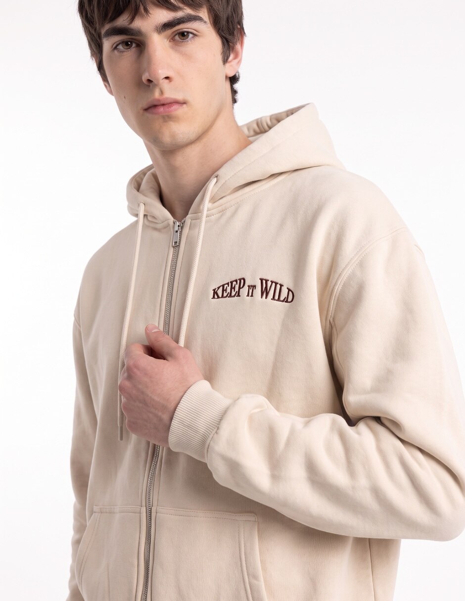 Chamarra casual con capucha y bolsillos para hombre 4