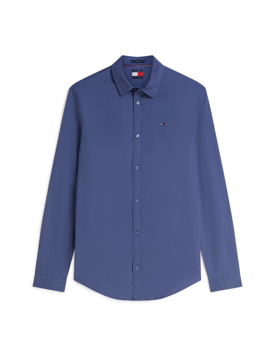 Camisa casual de algodón manga larga para hombre
