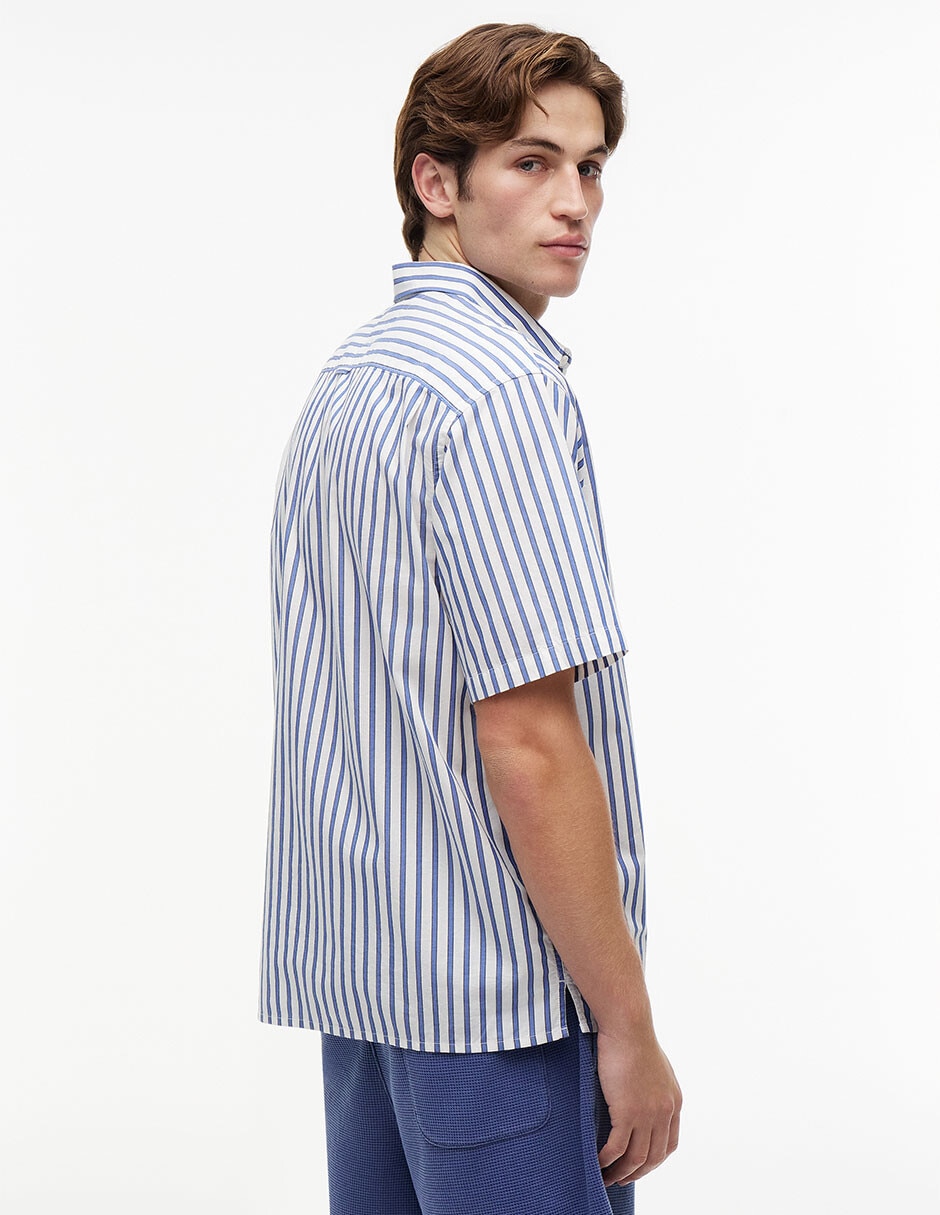 Camisa casual Tommy Jeans de algodón manga corta para hombre