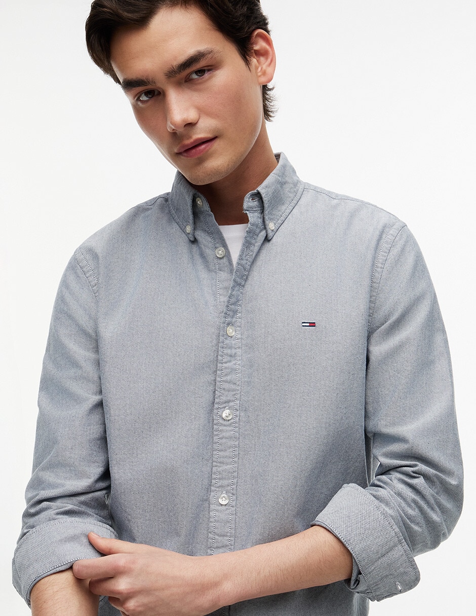 Camisa casual de algodón manga larga para hombre 3