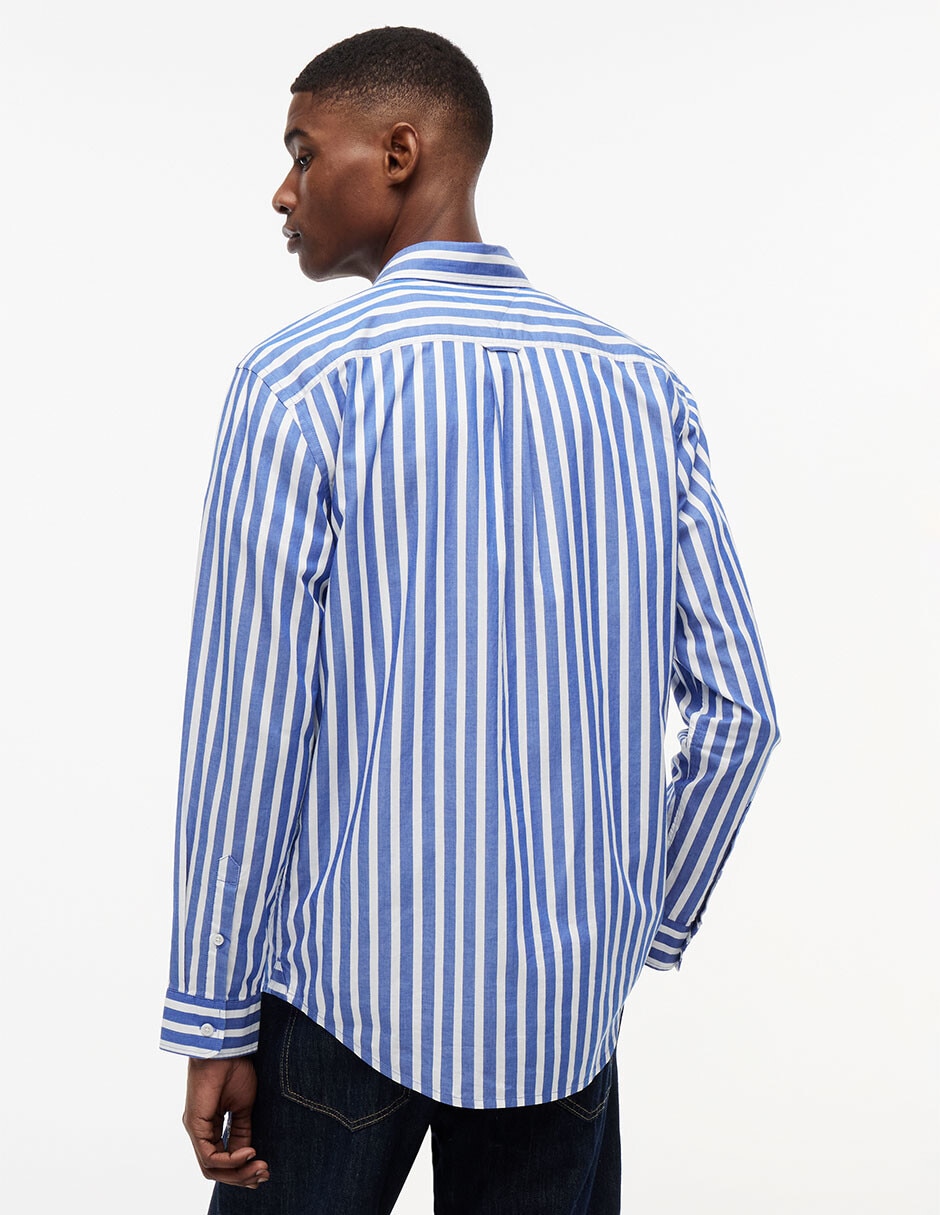 Camisa casual Tommy Jeans de algodón manga larga para hombre