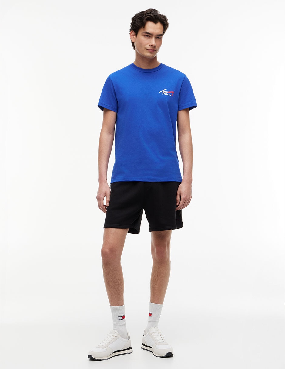 Playera Tommy Jeans Signature cuello redondo para hombre
