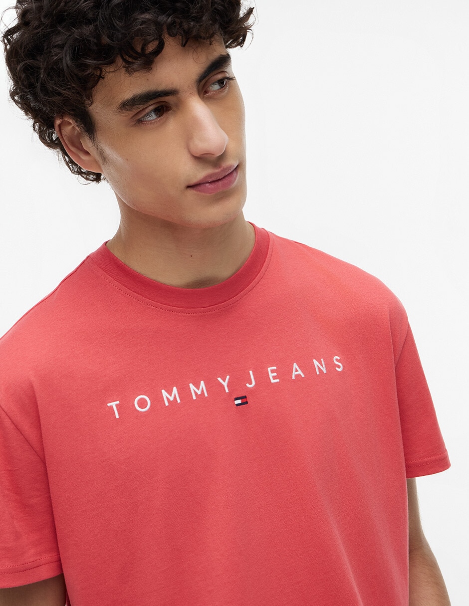 Playera linear cuello redondo para hombre 3
