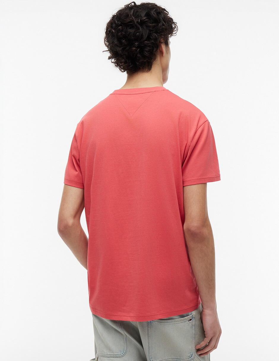 Playera linear cuello redondo para hombre 4