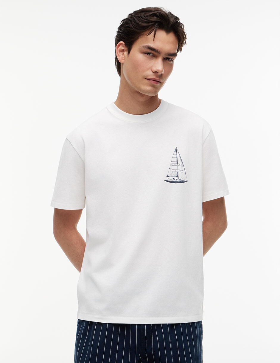 Playera Sailing Cuello Redondo Para Hombre