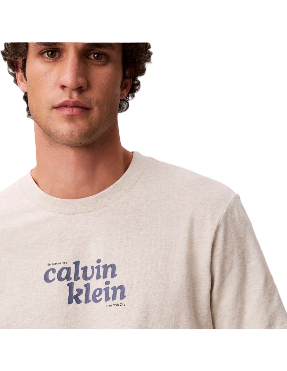 Playera calvin klein cuello redondo para hombre