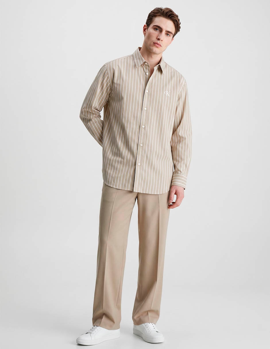 Camisa casual de algodón manga larga para hombre Camisa casual de algodón manga larga para hombre