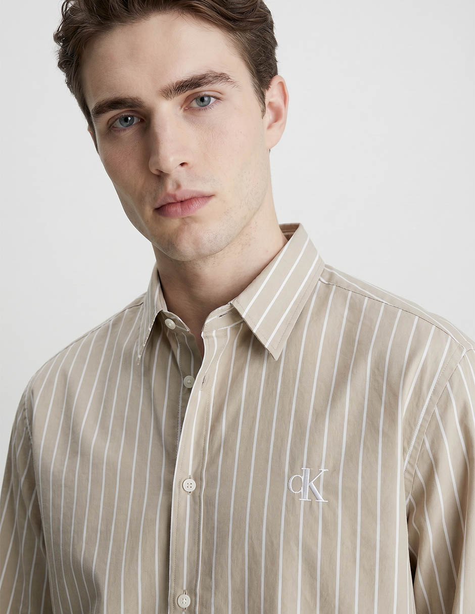 Camisa casual de algodón manga larga para hombre 2