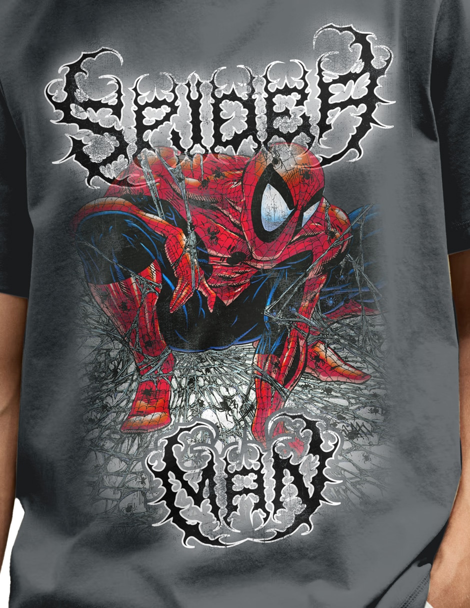 Playera spiderman cuello redondo para hombre 4
