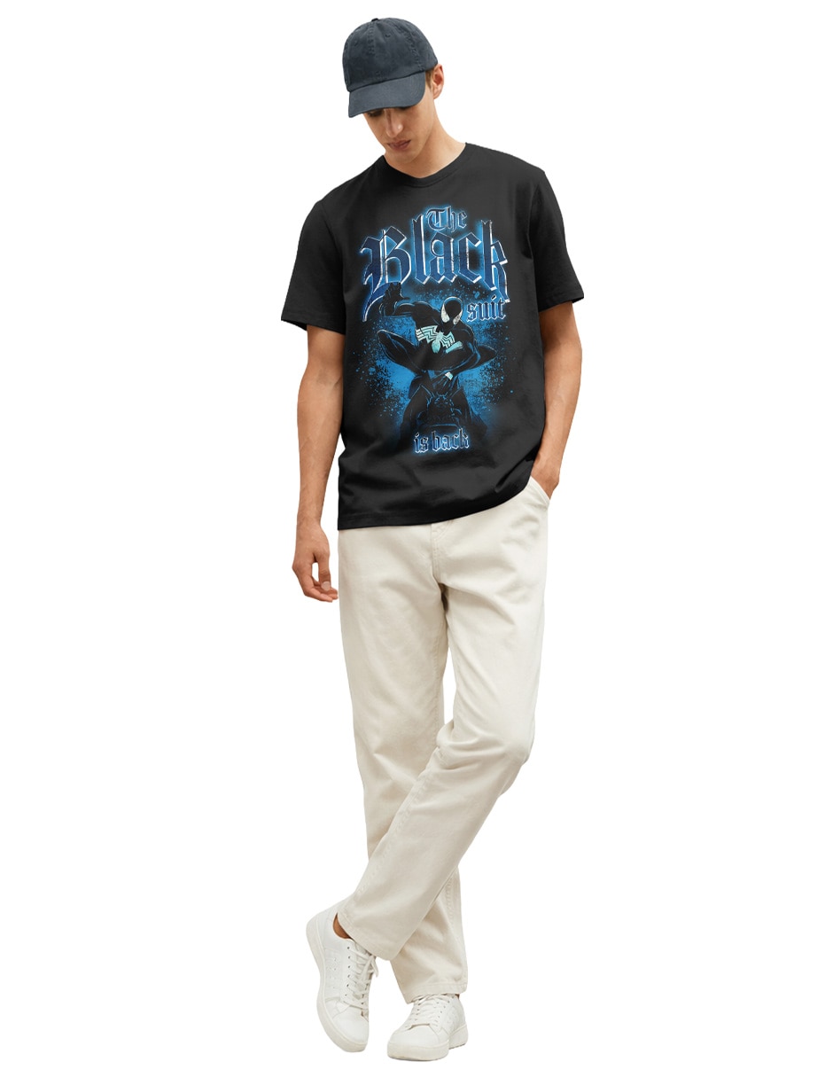 Playera spiderman cuello redondo para hombre