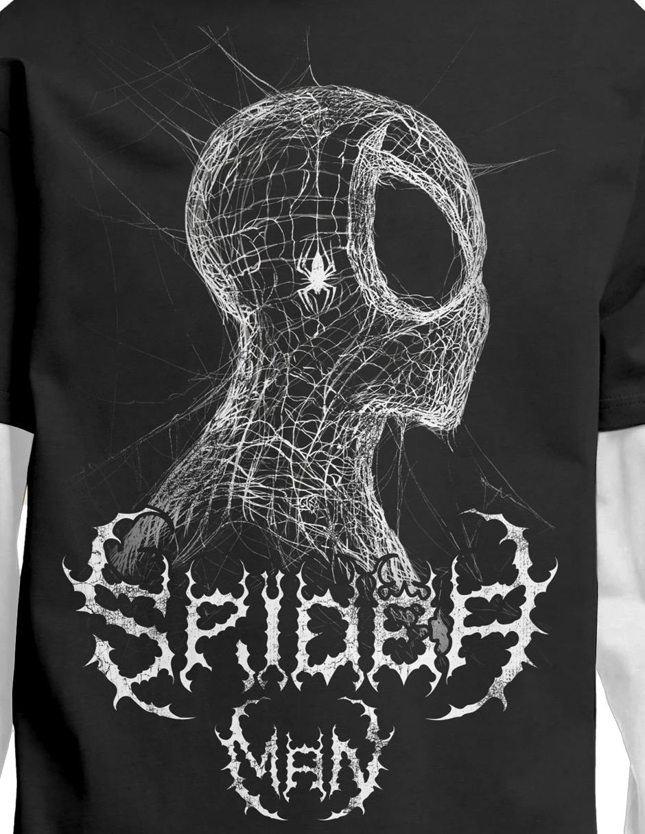 Playera spiderman cuello redondo para hombre 4