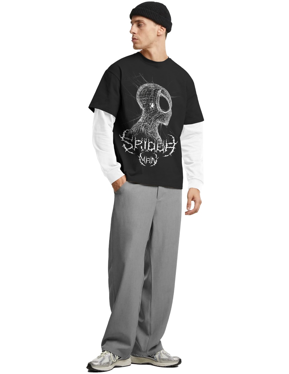 Playera spiderman cuello redondo para hombre