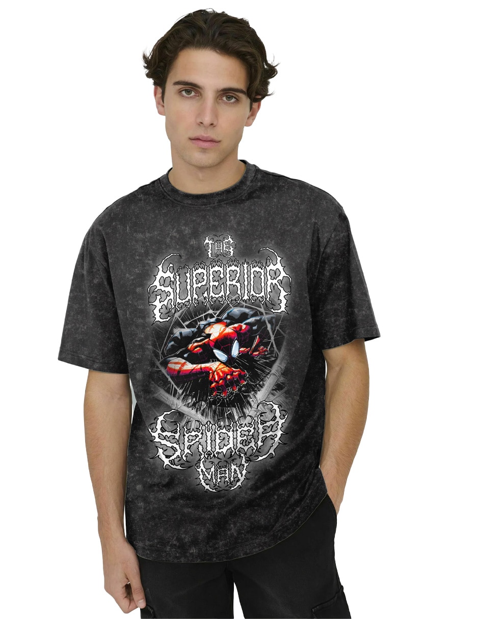 Playera spiderman cuello redondo para hombre 2
