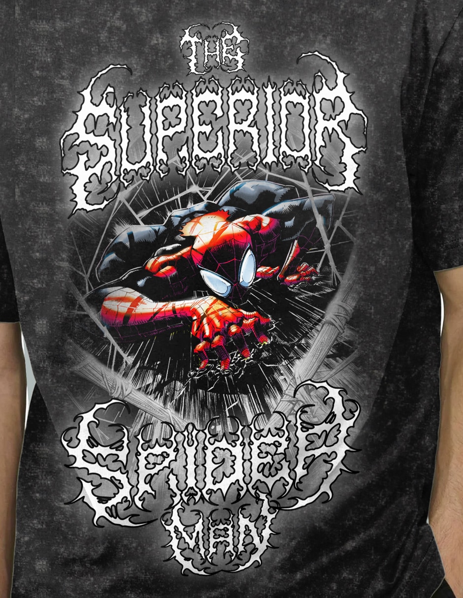 Playera spiderman cuello redondo para hombre 3