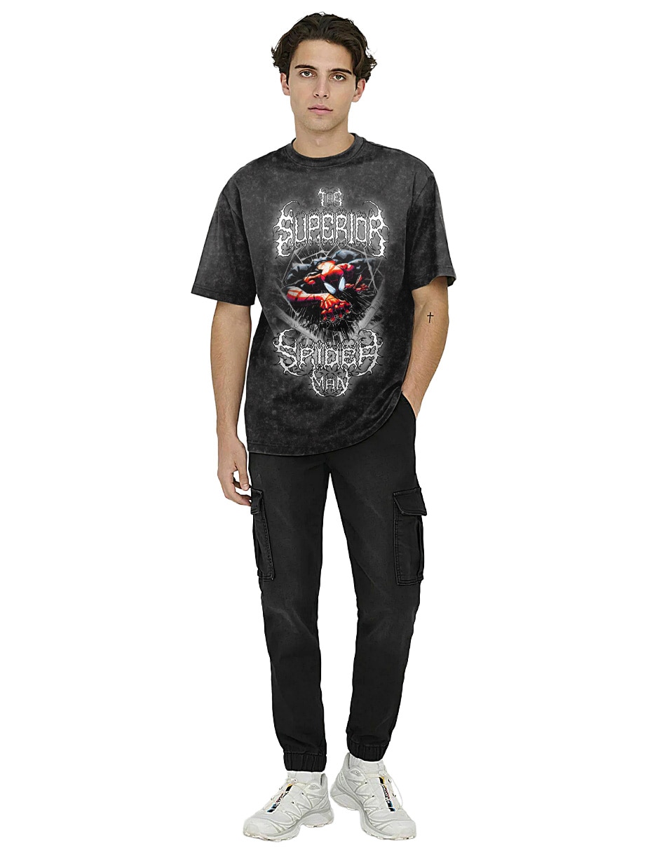 Playera spiderman cuello redondo para hombre