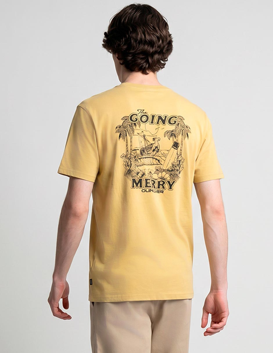 Playera quiksilver one piece cuello redondo para hombre