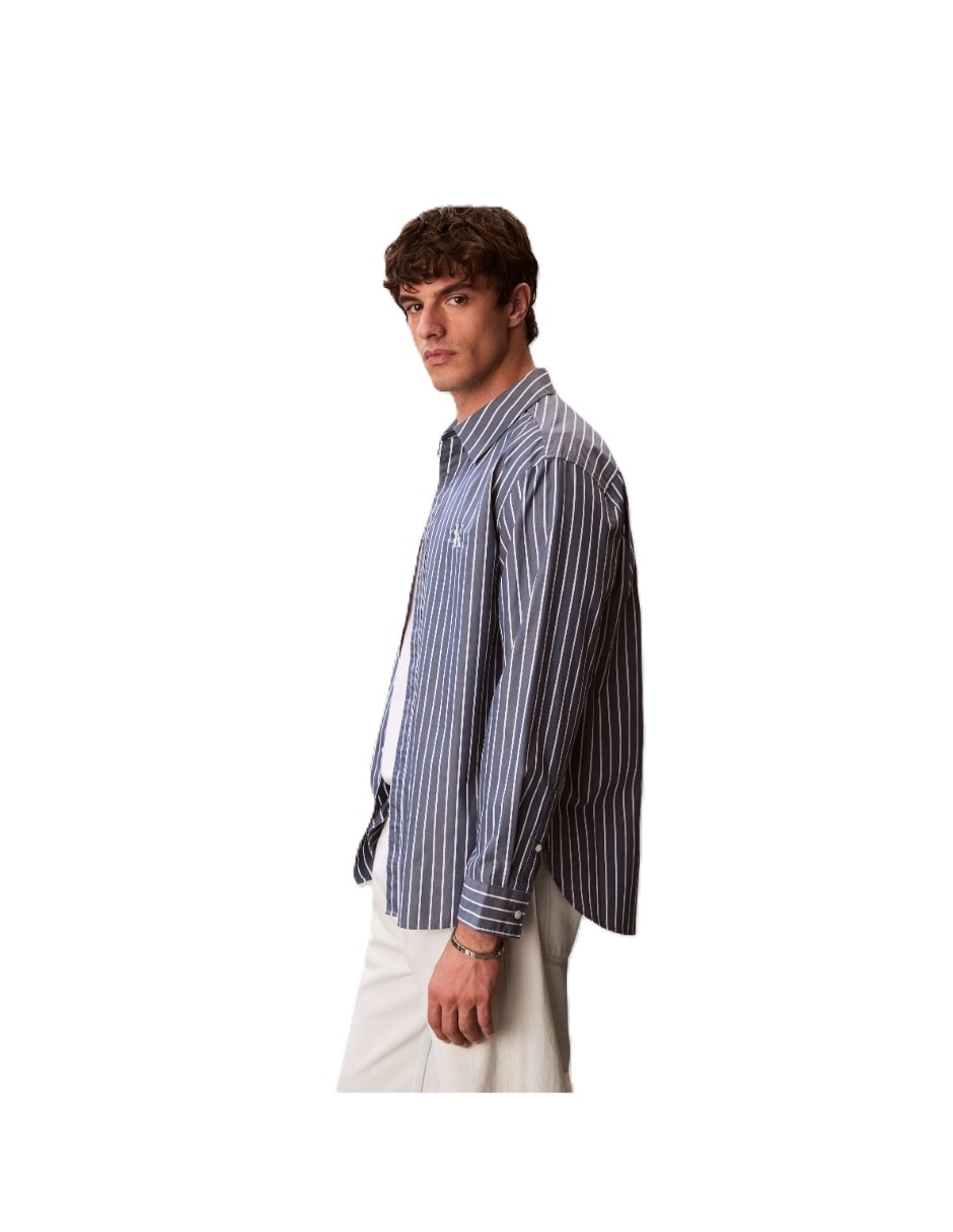 Camisa casual de algodón manga larga para hombre 4