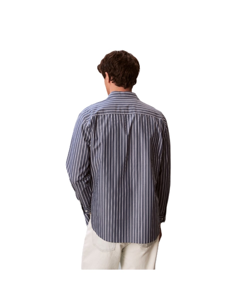 Camisa casual de algodón manga larga para hombre 5