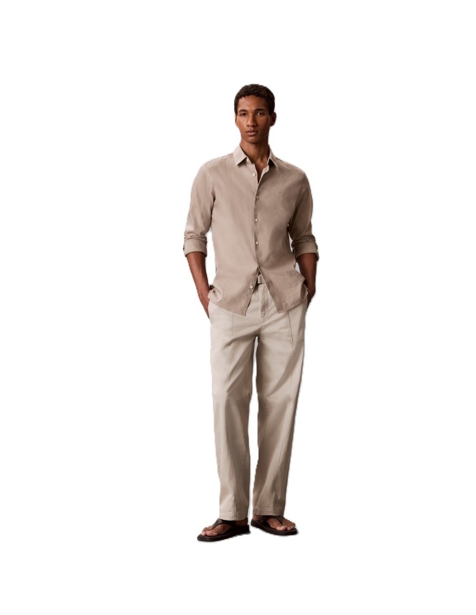Pantalón casual de vestir regular calvin klein de algodón para hombre