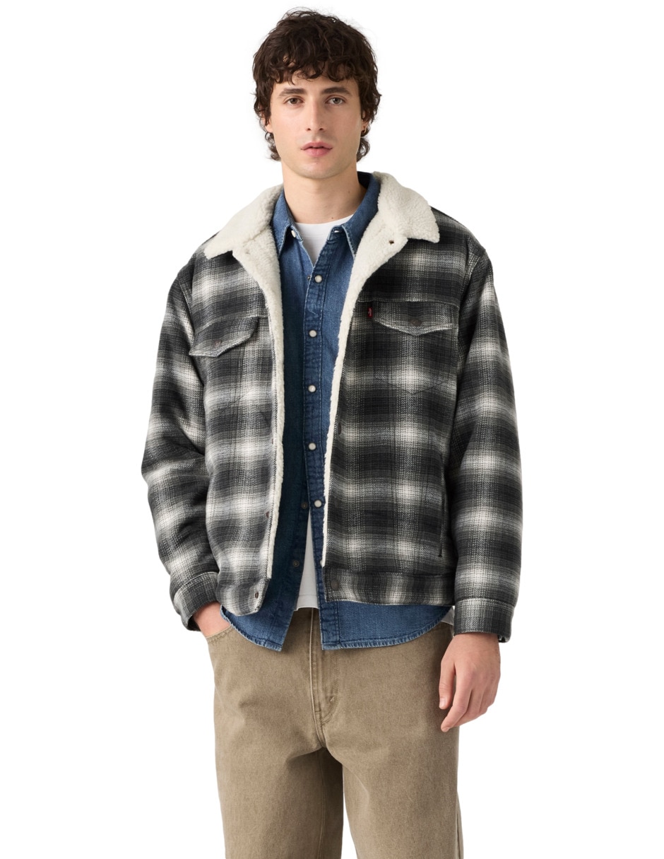 Chamarra casual de algodón para hombre