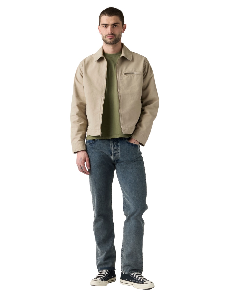Jeans regular 501 lavado obscuro para hombre 4